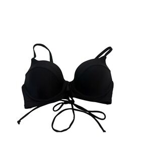 Cupshe One Piece Swimsuit Bikini Top Size M Black Underwire